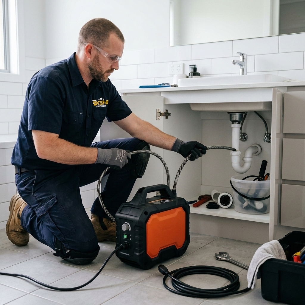Serviço profissional de desentupimento técnico